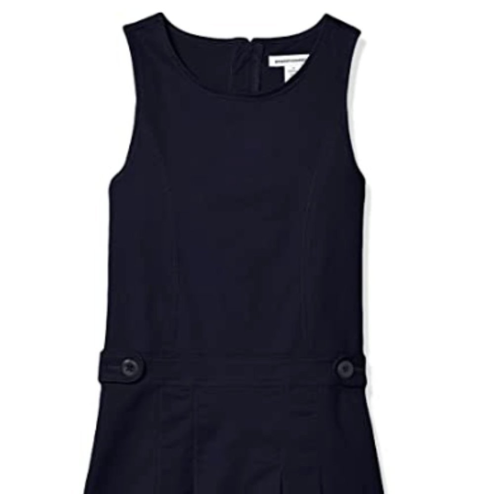 Essentials Girl's Big Uniform Jumper, Navy Blue, S